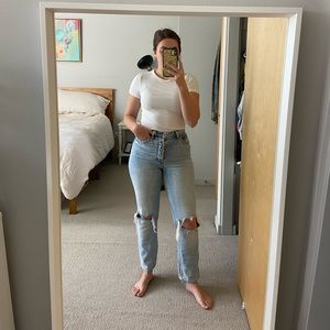 Abercrombie curve love dad jean - self crop